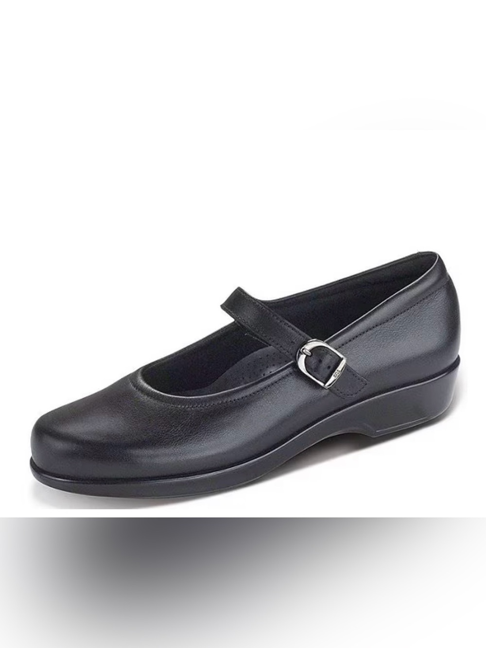 SAS Women's Black Mary Jane Comfort Shoe Maria Leather Size 7 Narrow NWOB